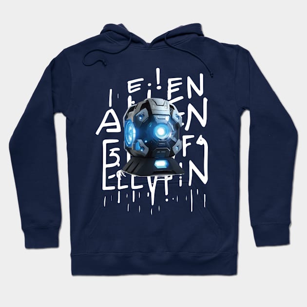 Alien energy block structure Hoodie by marklink